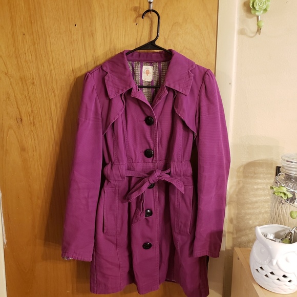 Tulle Jackets & Blazers - ♥️3 for $30♥️ Purple corduroy trench coat